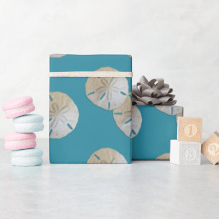 Two Sand Dollars Beach Themed Wrapping Paper