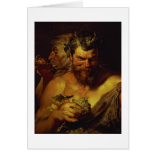 Two Satyrs (oil on panel)