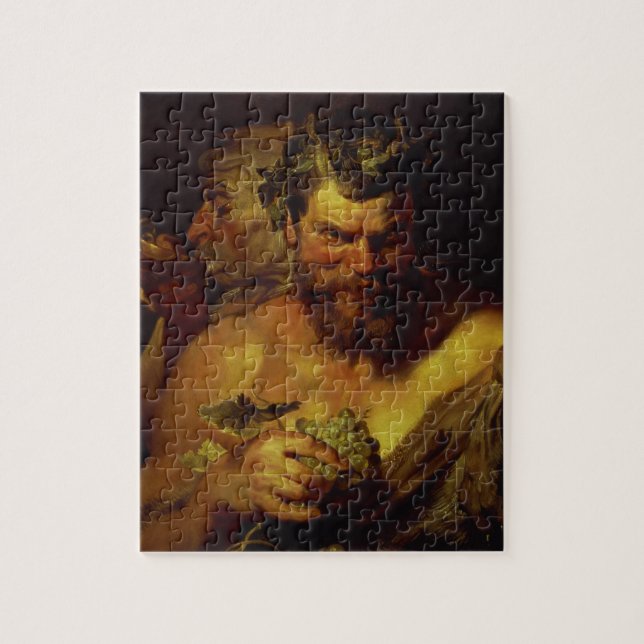 Two Satyrs (oil on panel) Jigsaw Puzzle (Vertical)