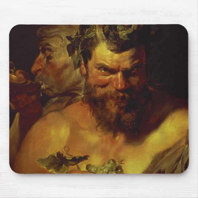 Two Satyrs (oil on panel) Mouse Pad (Front)