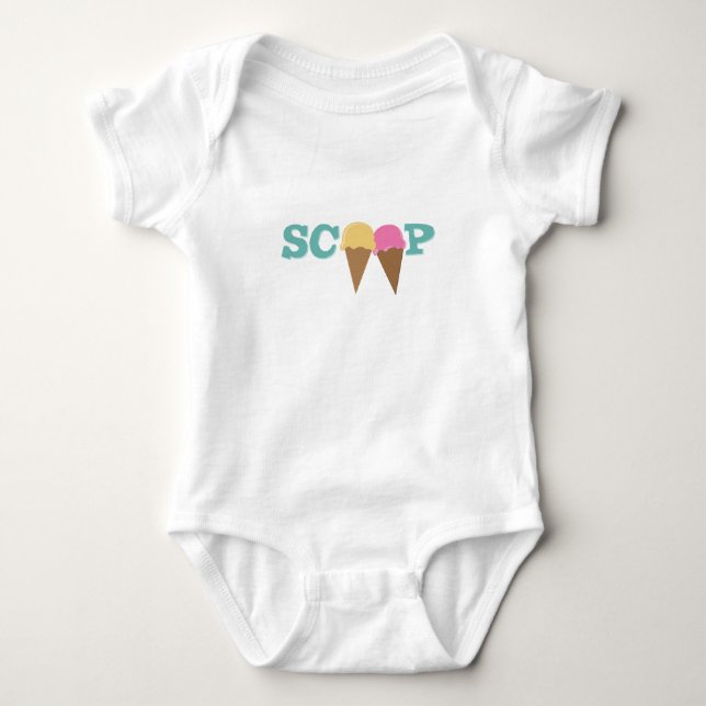 Two Scoops Baby Bodysuit (Front)