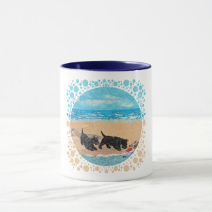 Two Scotties at the Beach Mug