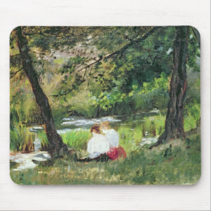 Two Seated Women Mouse Pad