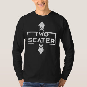 Two Seater 2 Seater Dad Joke Threesome T-Shirt