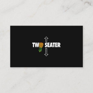 Two Seater Swinger mens funny Upside Down Pineappl Business Card