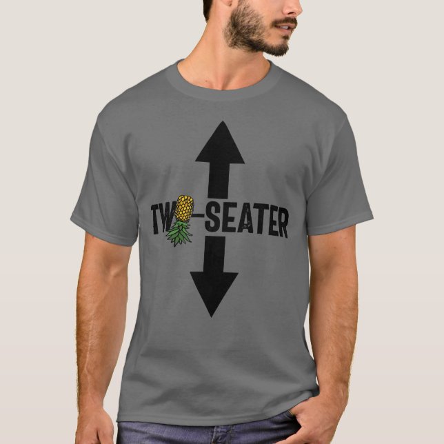 Two Seater Swinger Men's Upside Down Pineapple T-Shirt (Front)