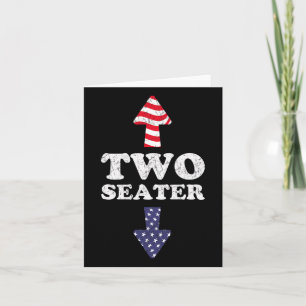 Two Seater Usa 4th July White Trash Party Attire R Card