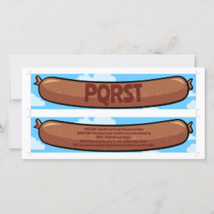 Two Self Cut Out PQRST Study Sausage Bookmarks