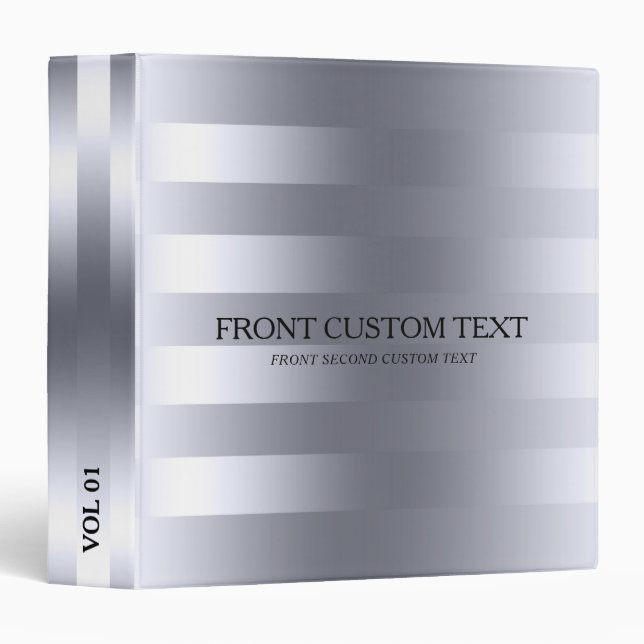 Two Shades Of Grey Stripes Pattern Binder (Front/Spine)