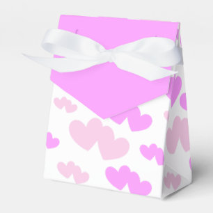 Two shades of Pink doubleheart pattern Favor Box