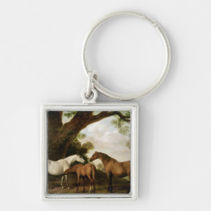 Two Shafto Mares and a Foal, 1774 Keychain