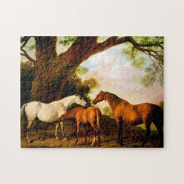 Two Shafto Mares and a Foal by George Stubbs  Jigsaw Puzzle (Horizontal)