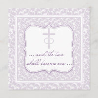 Two Shall Become One Christian Wedding Lavender