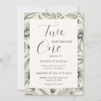 Two Shall Become One Simple Vintage Floral Wedding