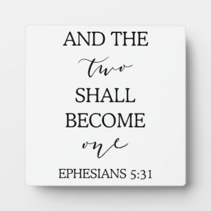 “Two Shall Become One” Wedding Backdrop Ceremony Plaque