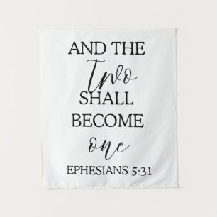 “Two Shall Become One” Wedding Tapestry Backdrop