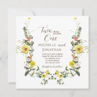 Two Shall Become One Yellow Flowers Bible Wedding