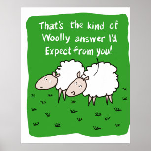Two Sheep Chatting in a Field Poster