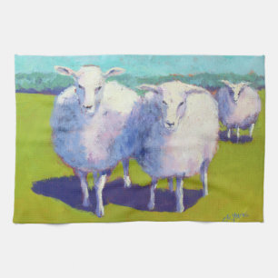 Two Sheep In Field Kitchen Towel