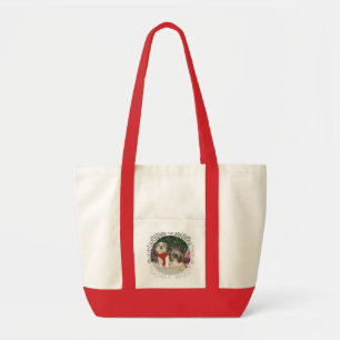 Two Shih Tzus in a Garden Tote Bag
