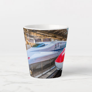 Two Shinkansen at the Tokyo Station Latte Mug