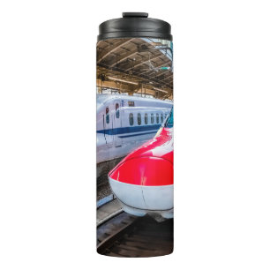 Two Shinkansen at the Tokyo Station Thermal Tumbler
