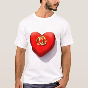 Two shiny gold wedding rings nestled T-Shirt