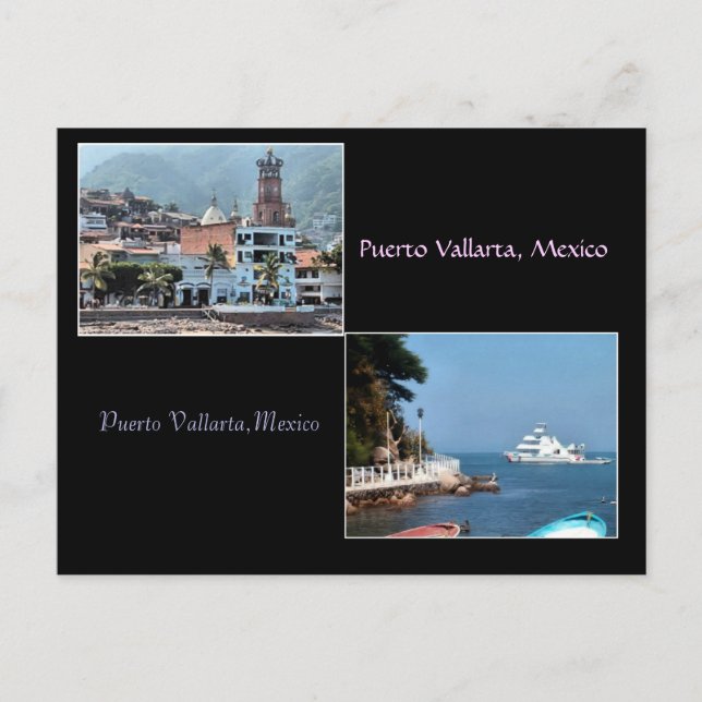 two shots from Puerto Vallarta postcard (Front)