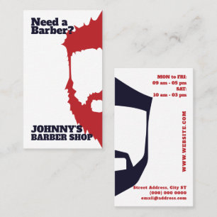 Two side before and after barber  business card