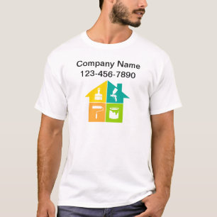 Two Side House Painter Staff Work Shirts