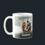 Two Side Personalized Custom Photo Coffee Mug<br><div class="desc">Add your own photos to create a special personalized gift. This mug can be customized with two photos. There's a spot to add one on the left side and another on the right. Below each photo is a spot to add your own text in bold white lettering against a dark...</div>