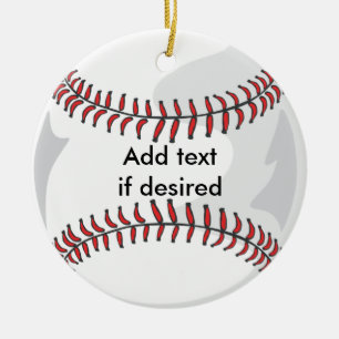 Two Sided Baseball Ornament
