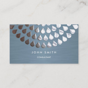 Two-Sided Business Card Silver and Blue Mandala