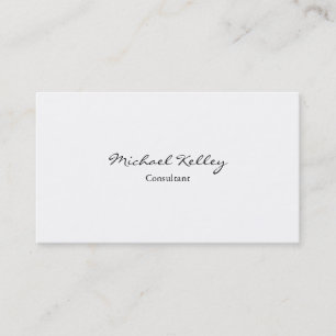 Two Sided Classical Simple Black White Handwriting Business Card
