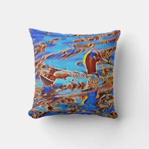 Two Sided Duck Throw Pillow