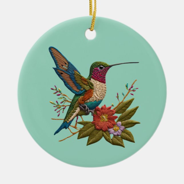 Two sided hummingbird ornament  (Front)