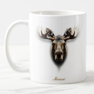 Two-Sided Moose Coffee Mug Design