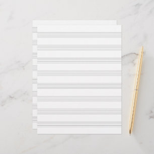 Two-Sided Music Manuscript Paper (Staff Paper)
