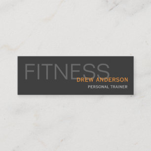 Two Sided Personal Trainer Modern Professional Mini Business Card