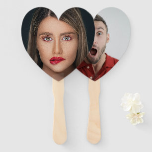 Two sided personalized with your own photographs hand fan