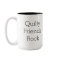 Two sided Quilty Friends Rock mug