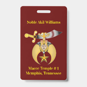 Two Sided Shriners Badge