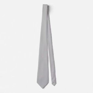 Two Sided Solid Colour Silver Grey Tie