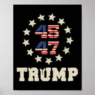 (two Sided) Trump 2024 Qr 4547 Funny Trump Dancing Poster
