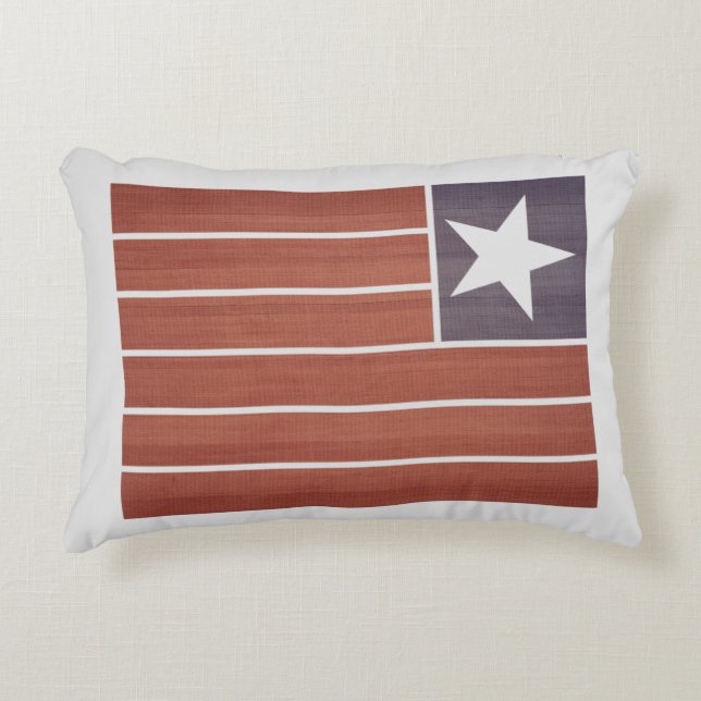 Two sides Designs with Patriotic American flag  Accent Pillow (Front)