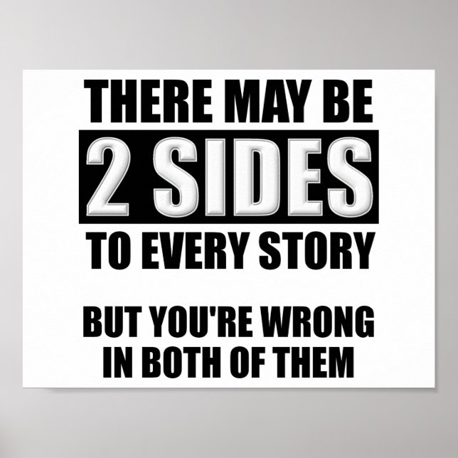Two Sides Funny Poster (Front)