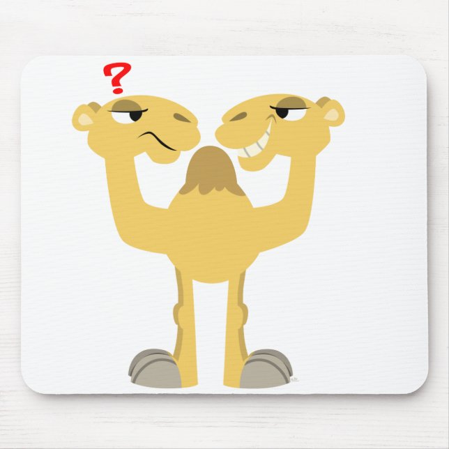Two sides of the Same Cartoon Camel Mousepad (Front)