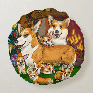 Two sides round pillow