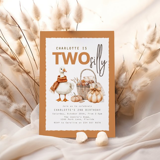 Two Silly Goose 2nd Birthday Invitation (Creator Uploaded)