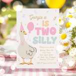 Two Silly Goose 2nd Birthday Party Spring Birthday Invitation<br><div class="desc">Silly Spring Goose Collection

Waddle into spring with bright colours,  playful designs,  and plenty of silly goose charm. 
Browse our carefully curated matching items designed to complement each other seamlessly. 
Create a cohesive look with coordinating decor,  tableware,  and accessories.

All designs are © PIXEL PERFECTION PARTY LTD</div>
